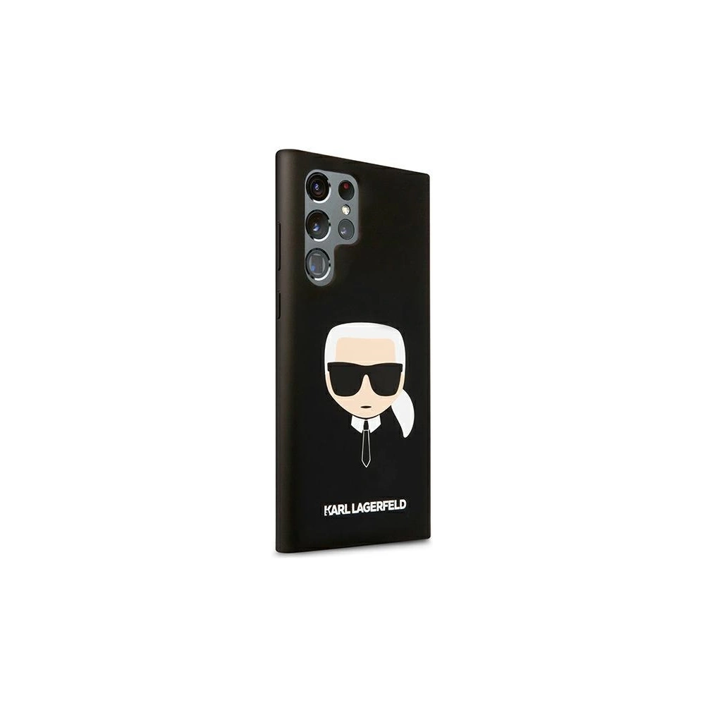 homescreen.pl - Etui Karl Lagerfeld KLHCS22LSLKHBK Samsung Galaxy S22 Ultra czarny/black hardcase Silicone Karl`s Head