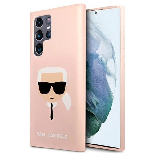 Kup Etui Karl Lagerfeld KLHCS22LSLKHPI Samsung Galaxy S22 Ultra rożowy/pink hardcase Silicone Karl`s Head - KLD825PNK - {ean13} - Sklep Home Screen
