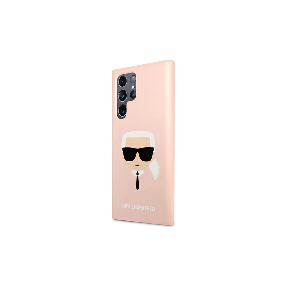homescreen.pl - Etui Karl Lagerfeld KLHCS22LSLKHPI Samsung Galaxy S22 Ultra rożowy/pink hardcase Silicone Karl`s Head