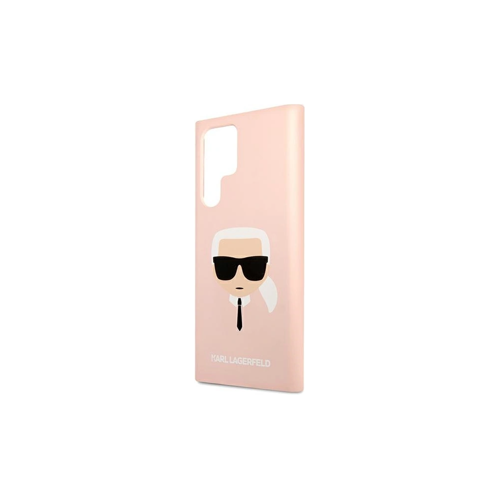 homescreen.pl - Etui Karl Lagerfeld KLHCS22LSLKHPI Samsung Galaxy S22 Ultra rożowy/pink hardcase Silicone Karl`s Head