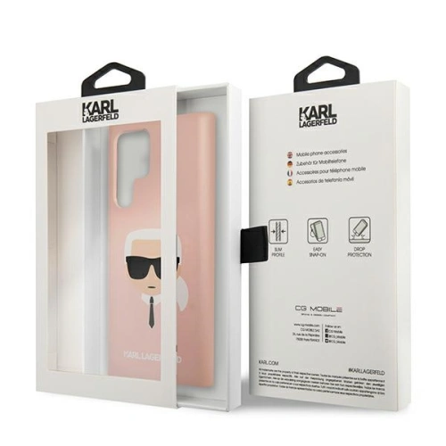 Kup Etui Karl Lagerfeld KLHCS22LSLKHPI Samsung Galaxy S22 Ultra rożowy/pink hardcase Silicone Karl`s Head - KLD825PNK - {ean13} - Sklep Home Screen