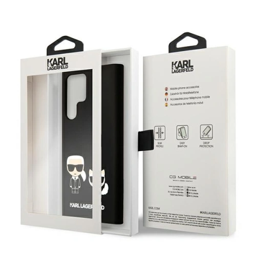 Kup Etui Karl Lagerfeld KLHCS22LSSKCK Samsung Galaxy S22 Ultra hardcase czarny/black Silicone Karl & Choupette - KLD826BLK - {ean13} - Sklep Home Screen