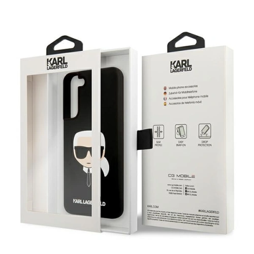 Kup Etui Karl Lagerfeld KLHCS22MSLKHBK Samsung Galaxy S22+ Plus černý/black hardcase Silicone Karl`s Head - KLD828BLK - {ean13} - Sklep Home Screen