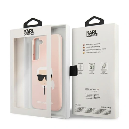 Buy Karl Lagerfeld KLHCS22MSLKHPI Samsung Galaxy S22+ Plus pink hardcase Silicone Karl`s Head - KLD829PNK - {ean13} - Home Screen Store Europe