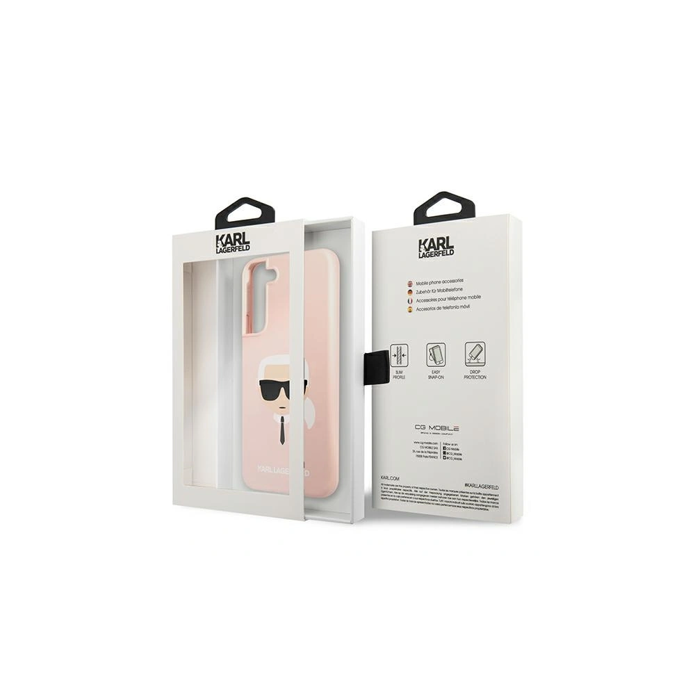 homescreen.pl - Etui Karl Lagerfeld KLHCS22MSLKHPI Samsung Galaxy S22+ Plus rożowy/pink hardcase Silicone Karl`s Head