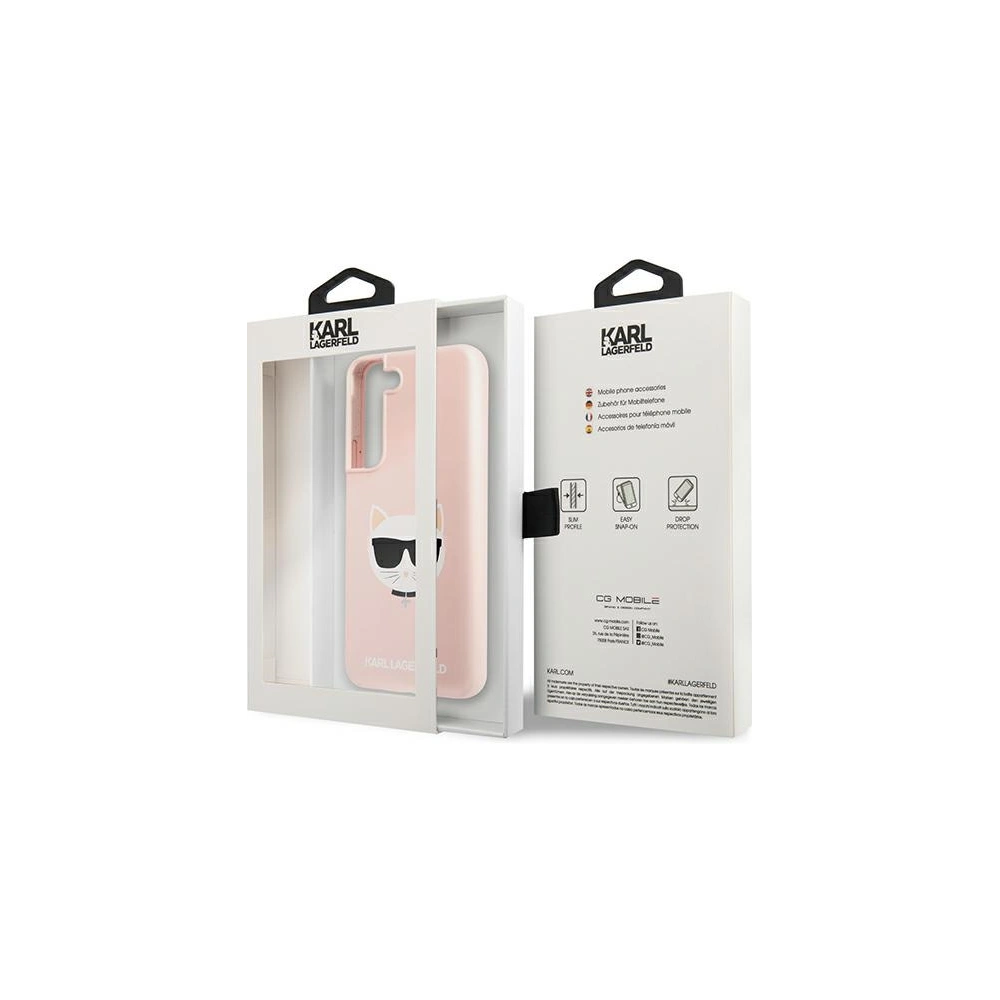 homescreen.pl - Etui Karl Lagerfeld KLHCS22SSLCHPI Samsung Galaxy S22 hardcase różowy/pink Silicone Choupette Head