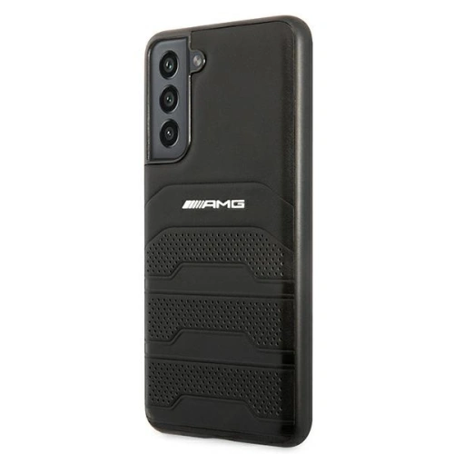 Kup Etui Mercedes AMG AMHCS21FESGSEBK Samsung Galaxy S21 FE negru/black hardcase din piele cu linii debosate - MRS036BLK - {ean13} - Sklep Home Screen