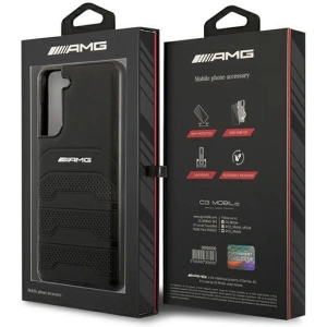 Kup Etui Mercedes AMG AMHCS21FESGSEBK Samsung Galaxy S21 FE czarny/black hardcase Leather Debossed Lines - MRS036BLK - {ean13} - Sklep Home Screen