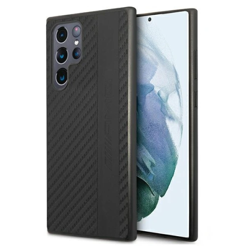 Kup Etui Mercedes AMG AMHCS22LBLSCA Samsung Galaxy S22 Ultra fekete/black hardcase Carbon Stripe&Embossed - MRS037BLK - {ean13} - Sklep Home Screen