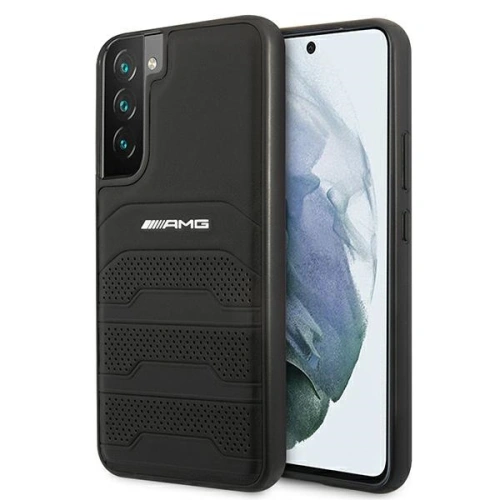Kup Etui Mercedes AMG AMHCS22MGSEBK Samsung Galaxy S22+ Plus negru/black hardcase din piele cu linii debossate - MRS040BLK - {ean13} - Sklep Home Screen