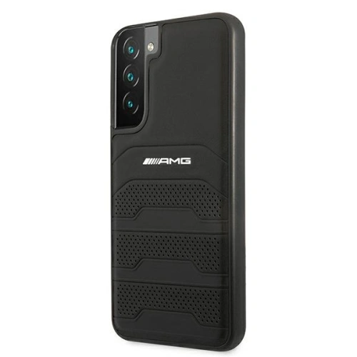 Kup Etui Mercedes AMG AMHCS22MGSEBK Samsung Galaxy S22+ Plus negru/black hardcase din piele cu linii debossate - MRS040BLK - {ean13} - Sklep Home Screen