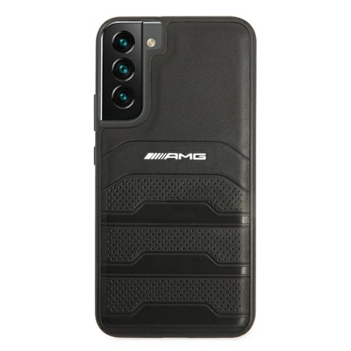 Kup Etui Mercedes AMG AMHCS22MGSEBK Samsung Galaxy S22+ Plus negru/black hardcase din piele cu linii debossate - MRS040BLK - {ean13} - Sklep Home Screen