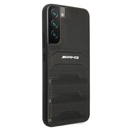 Kup Etui Mercedes AMG AMHCS22MGSEBK Samsung Galaxy S22+ Plus negru/black hardcase din piele cu linii debossate - MRS040BLK - {ean13} - Sklep Home Screen