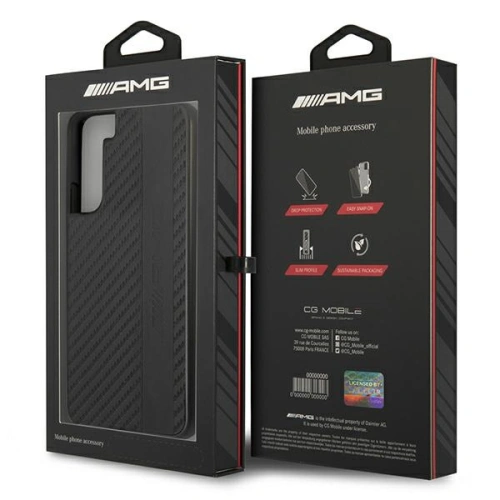 Kup Case Mercedes AMG AMHCS22SBLSCA Samsung Galaxy S22 schwarz/black hardcase Carbon Stripe&Embossed - MRS041BLK - {ean13} - Sklep Home Screen