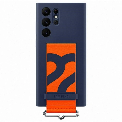 Kup Case Samsung Galaxy S22 Ultra EF-GS908TN navy Silikonhülle mit Riemen - SMG554NAV - {ean13} - Sklep Home Screen