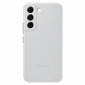 Buy Samsung Galaxy S22 EF-VS901LJ light gray Leather Cover - SMG595GRY - {ean13} - Home Screen Store Europe