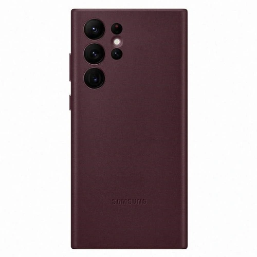 Buy Samsung Galaxy S22 Ultra EF-VS908LE burgundy Leather Cover - SMG600BRG - {ean13} - Home Screen Store Europe