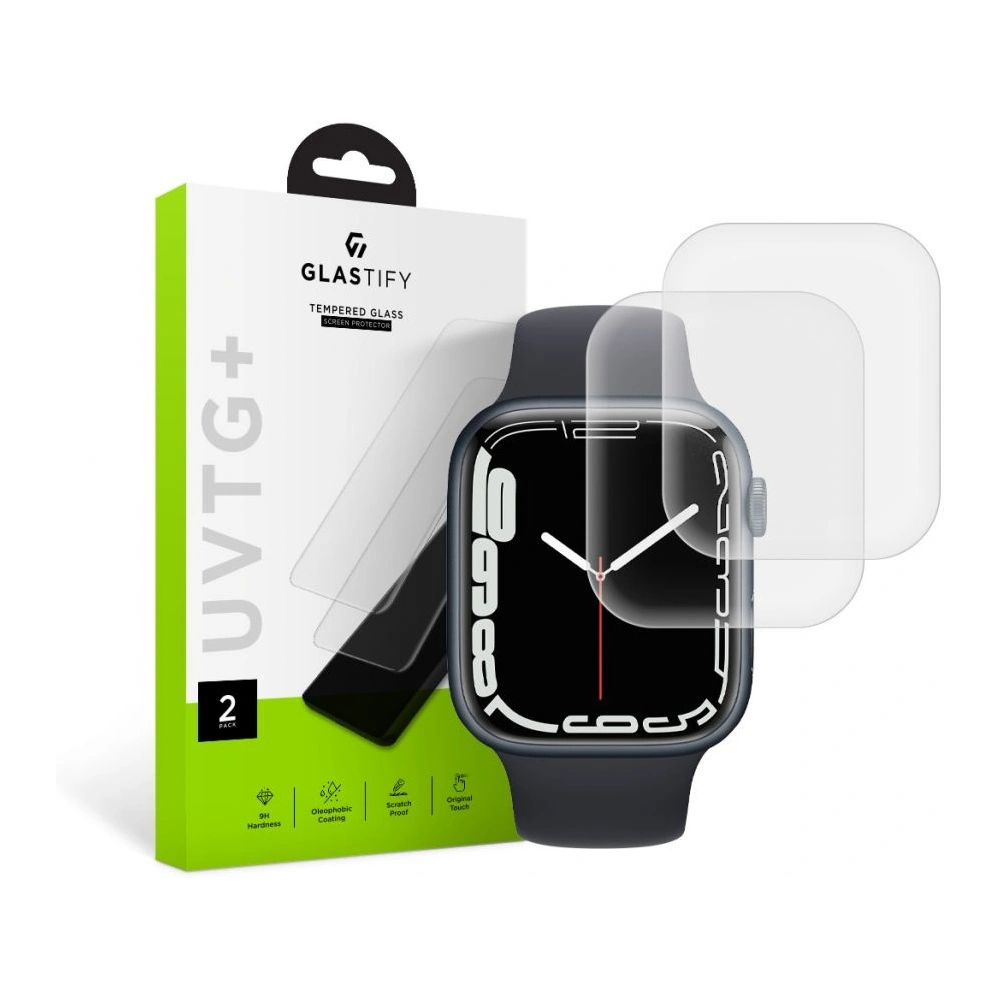 Szkło hartowane Glastify UVTG+ Apple Watch 4/5/6/7/8/9/SE 44/45mm [2 PACK]