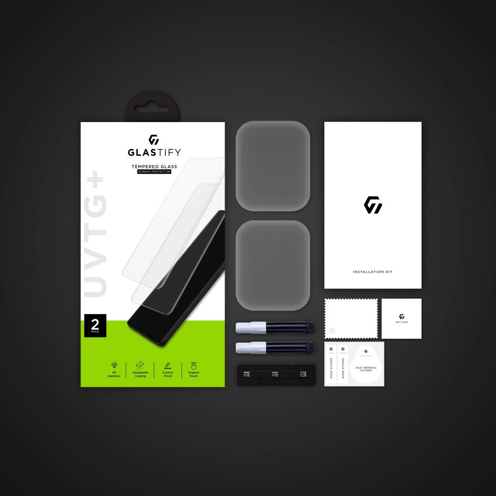 Szkło hartowane Glastify UVTG+ Apple Watch 4/5/6/7/8/9/SE 44/45mm [2 PACK]