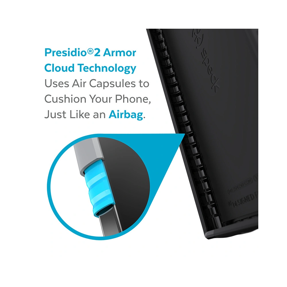 homescreen.pl - Etui Speck Presidio2 Grip MICROBAN Samsung Galaxy S22 Ultra (Black)