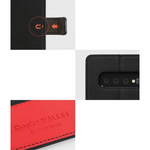 Kup Case Ringke Wallet Samsung Galaxy S10e Schwarz & Rot - RGK860BLK - {ean13} - Sklep Home Screen