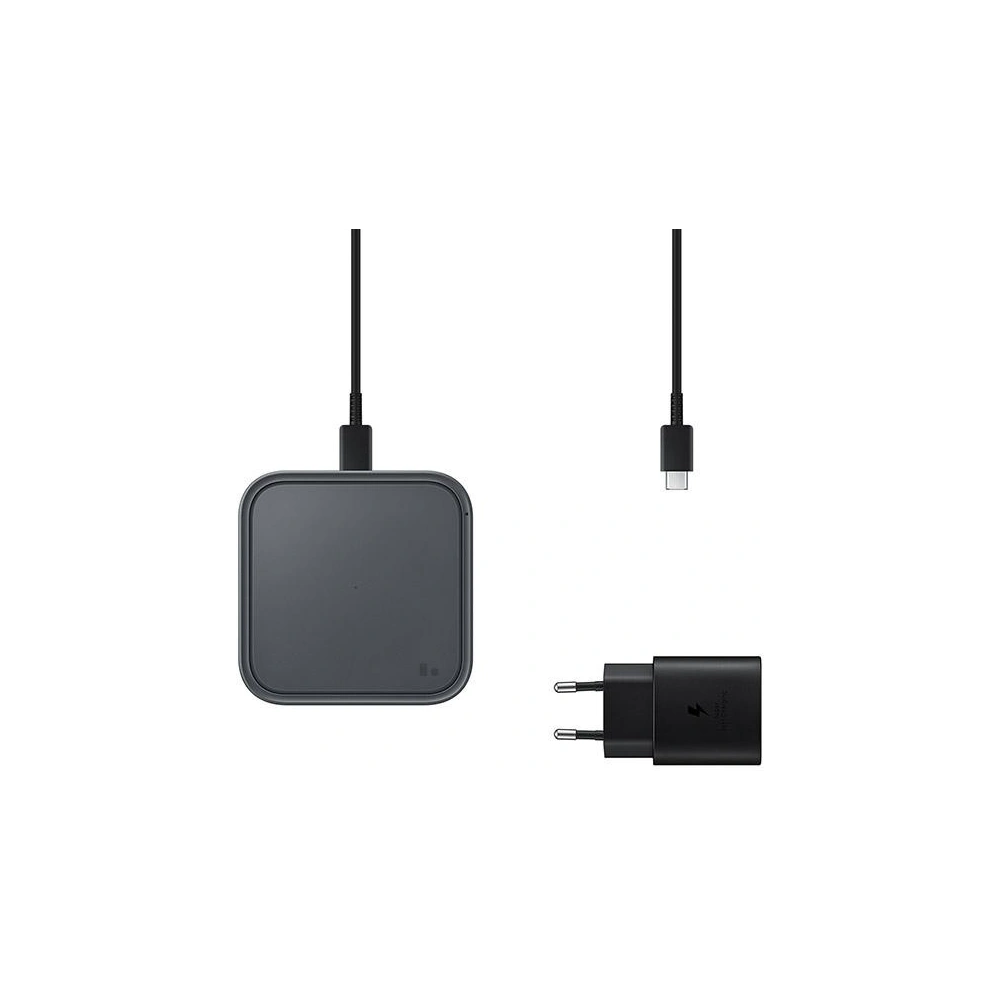 Ładowarka indukcyjna Samsung EP-P2400TB Fast Charger 15W + ładowarka sieciowa ciemno szary/dark gray