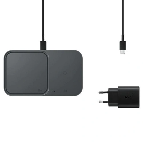 Kup Încărcător inductiv Samsung EP-P5400TB + încărcător de rețea gri închis/dark gray Duo - SMG616GRY - {ean13} - Sklep Home Screen