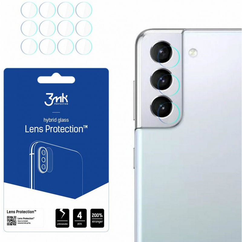homescreen.pl - Szkło hybrydowe na obiektyw aparatu 3MK Lens Protection Samsung Galaxy S22 [4 PACK]