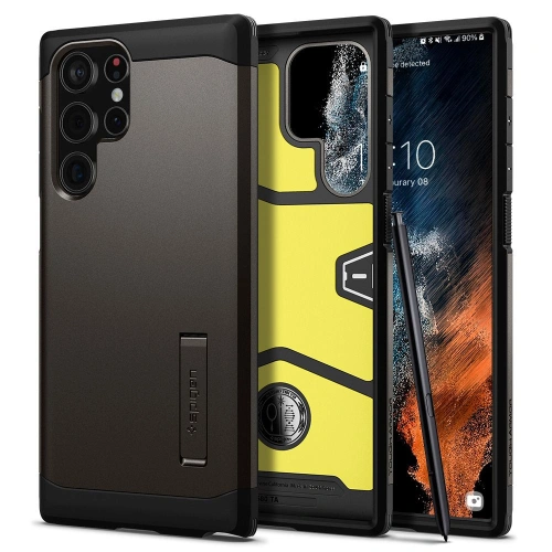 Kup Etui Spigen Tough Armor Samsung Galaxy S22 Ultra Fekete fém - SPN2128GNM - {ean13} - Sklep Home Screen