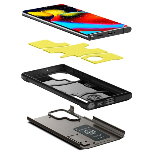 Kup Etui Spigen Tough Armor Samsung Galaxy S22 Ultra Fekete fém - SPN2128GNM - {ean13} - Sklep Home Screen