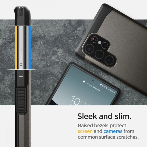 Kup Etui Spigen Tough Armor Samsung Galaxy S22 Ultra Gunmetal - SPN2128GNM - {ean13} - Sklep Home Screen