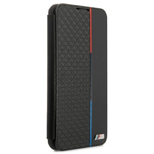Kup Etui BMW BMBKS21FETRTBK Samsung Galaxy S21 FE fekete/black könyvtok M Collection Triangles - BMW282BLK - {ean13} - Sklep Home Screen