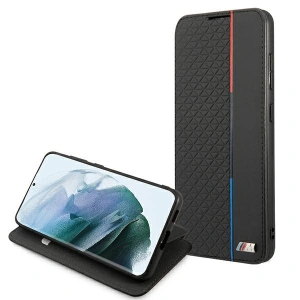 Kup Etui BMW BMBKS21FETRTBK Samsung Galaxy S21 FE czarny/black bookcase M Collection Triangles - BMW282BLK - {ean13} - Sklep Home Screen