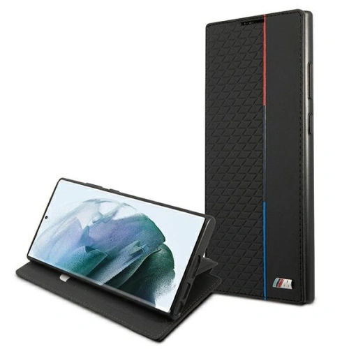 Kup Etui BMW BMBKS22LTRTBK Samsung Galaxy S22 Ultra czarny/black bookcase M Collection Triangles - BMW283BLK - {ean13} - Sklep Home Screen