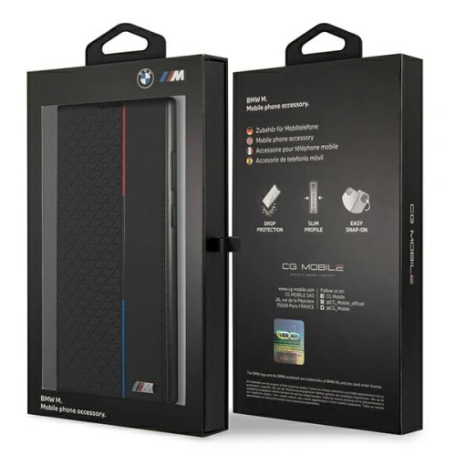 Kup Etui BMW BMBKS22LTRTBK Samsung Galaxy S22 Ultra negru/black bookcase M Collection Triangles - BMW283BLK - {ean13} - Sklep Home Screen