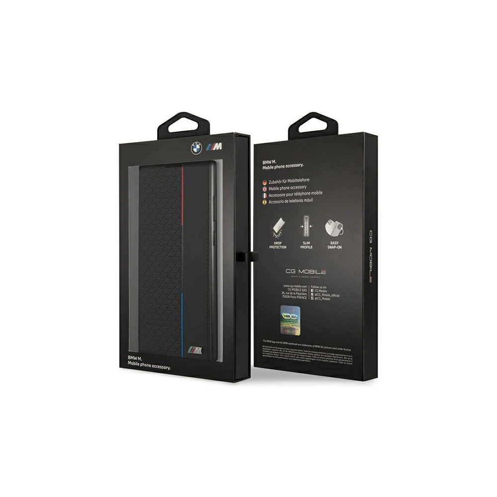 homescreen.pl - Etui BMW BMBKS22LTRTBK Samsung Galaxy S22 Ultra czarny/black bookcase M Collection Triangles