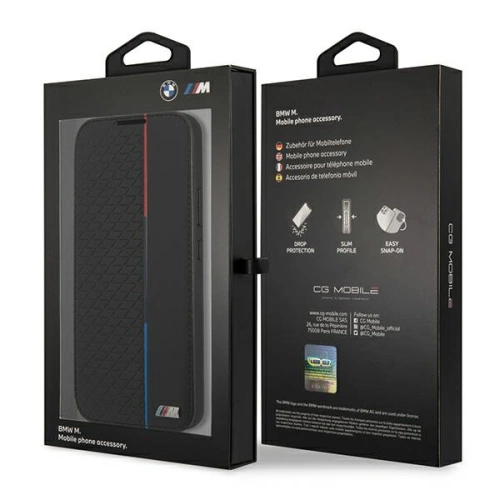 Kup Etui BMW BMBKS22MTRTBK Samsung Galaxy S22+ Plus fekete/bookcase M Collection Triangles - BMW284BLK - {ean13} - Sklep Home Screen