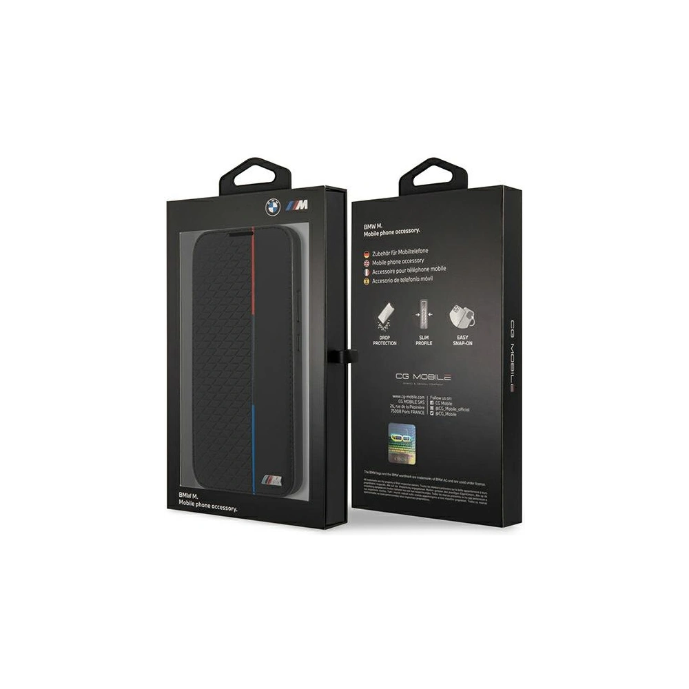 homescreen.pl - Etui BMW BMBKS22STRTBK Samsung Galaxy S22 czarny/black bookcase M Collection Triangles