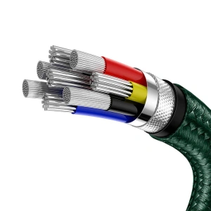 Kabel USB-C do USB-C Baseus Cafule, 100W, 2m (zelený)