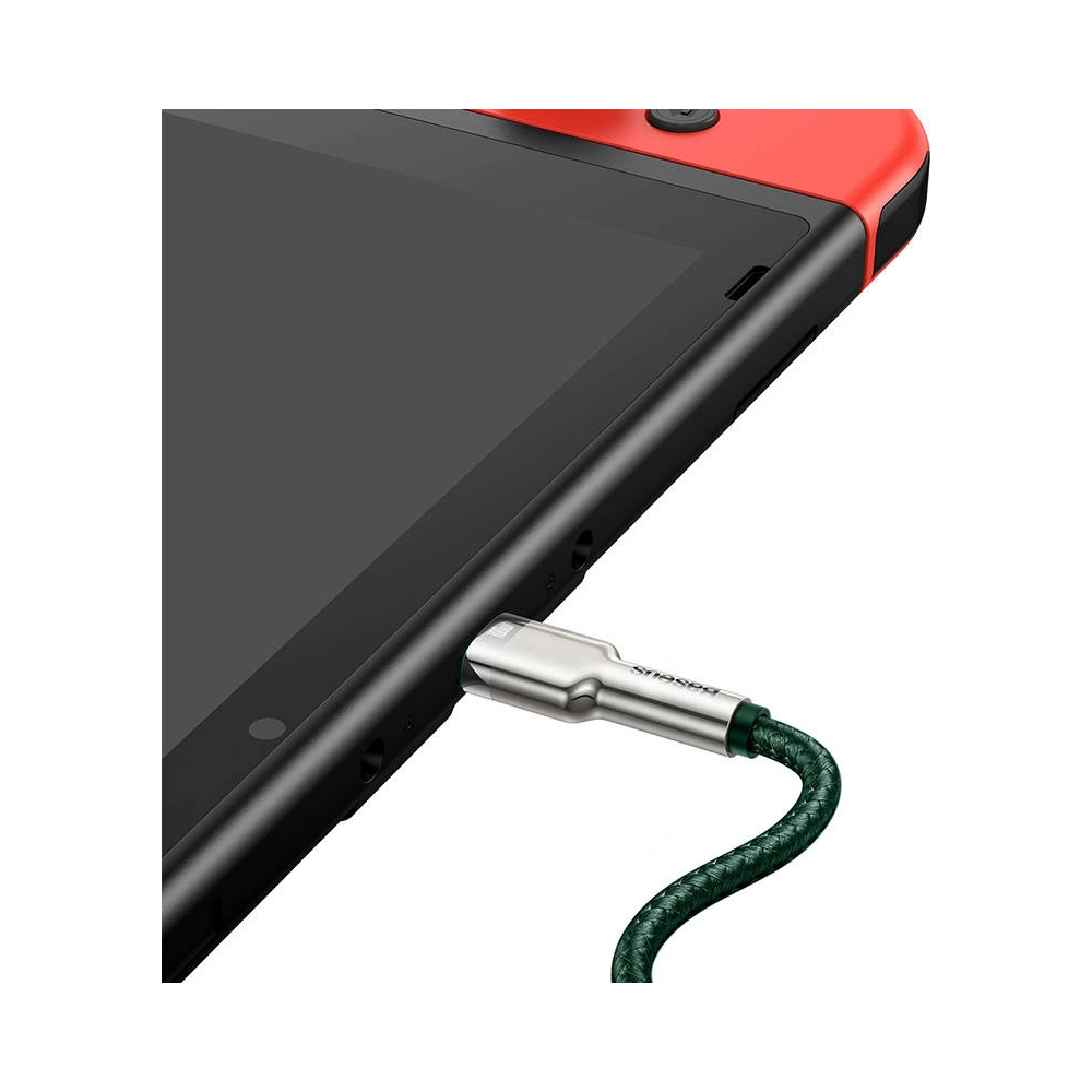 Kabel USB-C do USB-C Baseus Cafule, 100W, 1m (zielony)