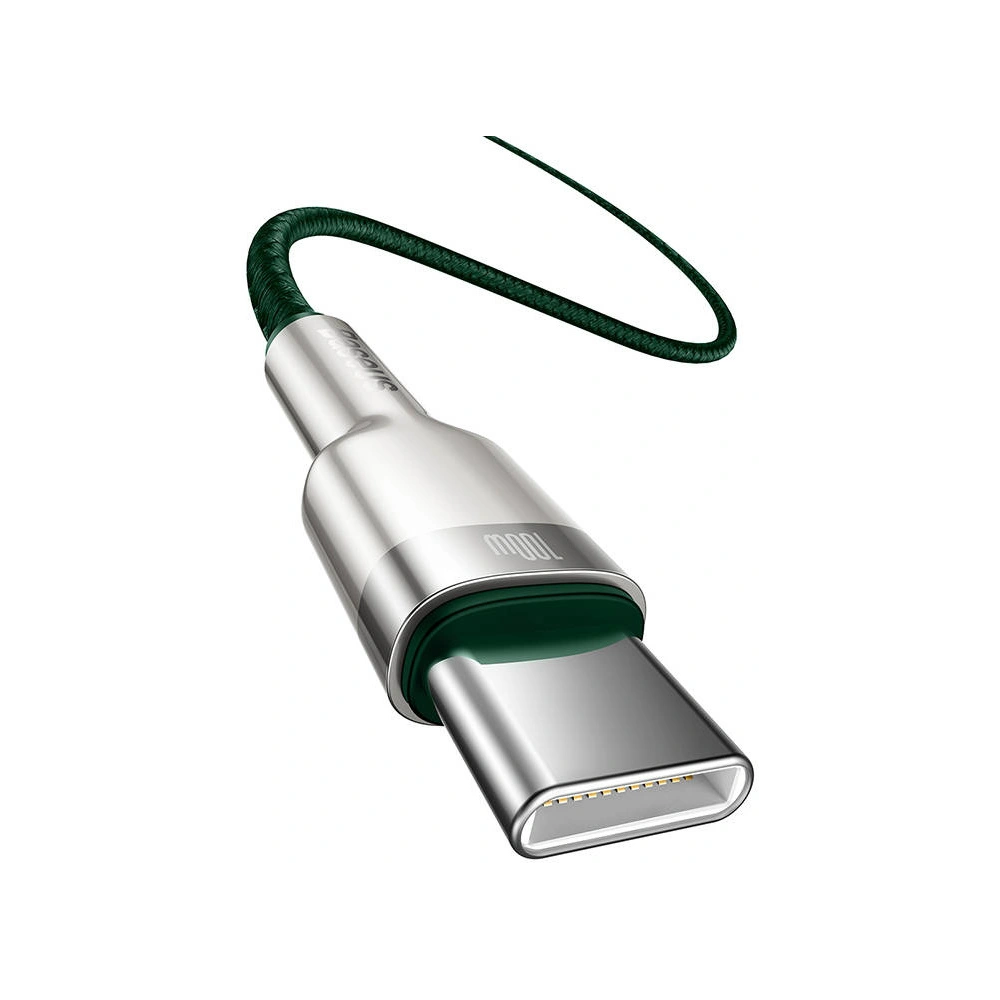Kabel USB-C do USB-C Baseus Cafule, 100W, 1m (zielony)