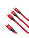 Kup USB kabel 3w1 Baseus Rapid Series, micro USB / Lightning / USB-C, 20W, 1.5m (červený) - BSU3093RED - {ean13} - Sklep Home Screen