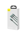 Kup Kabel USB-C 3 în 1 Baseus Rapid Series, micro USB / Lightning / USB-C, 20W, 1.5m (verde) - BSU3094GRN - {ean13} - Sklep Home Screen