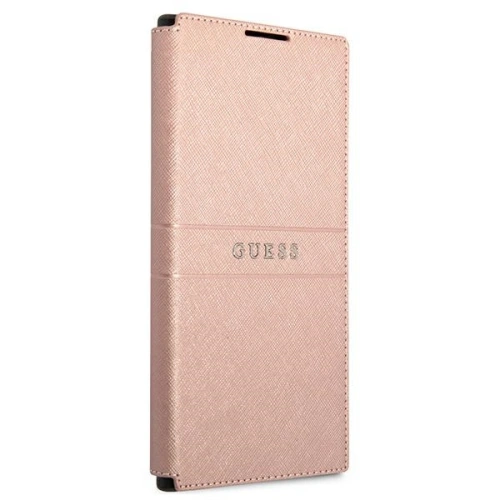 Buy Guess GUBKS22LPSASBPI Samsung Galaxy S22 Ultra pink book Saffiano Stripes - GUE1604PNK - {ean13} - Home Screen Store Europe