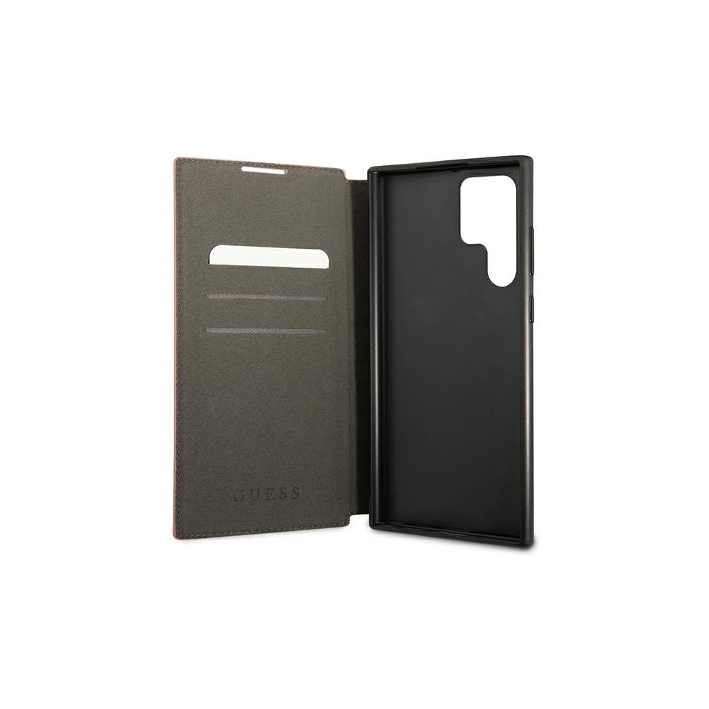 homescreen.pl - Etui Guess GUBKS22LPSASBPI Samsung Galaxy S22 Ultra różowy/pink book Saffiano Stripes