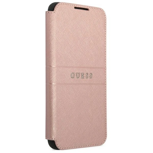 Buy Guess GUBKS22MPSASBPI Samsung Galaxy S22+ Plus pink book Saffiano Stripes - GUE1605PNK - {ean13} - Home Screen Store Europe