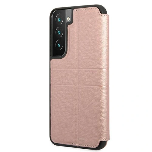 Buy Guess GUBKS22MPSASBPI Samsung Galaxy S22+ Plus pink book Saffiano Stripes - GUE1605PNK - {ean13} - Home Screen Store Europe