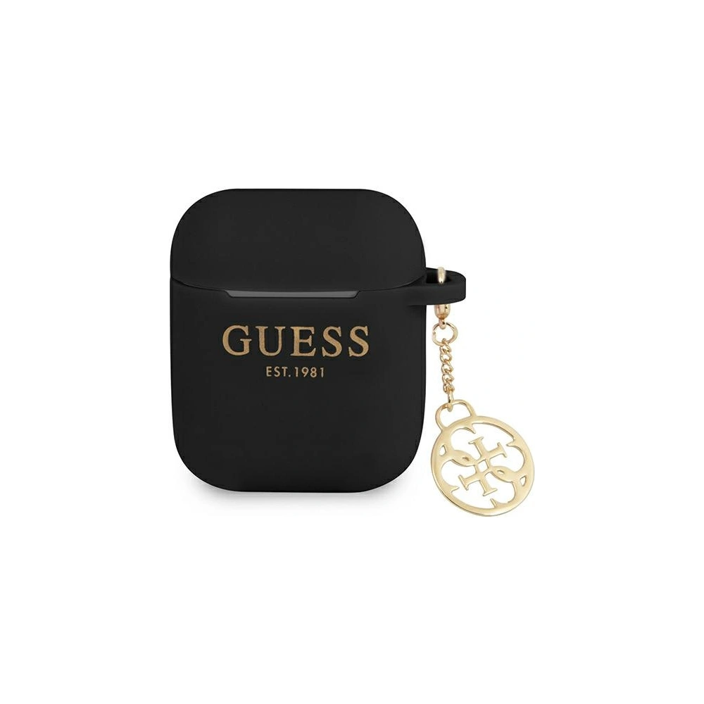 Etui Guess GUA2LSC4EK Apple AirPods czarny/black Silicone Charm 4G Collection