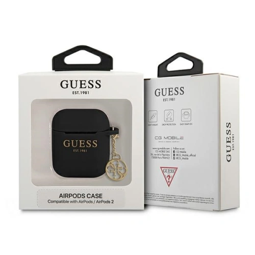 Kup Etui Guess GUA2LSC4EK Apple AirPods fekete/szürke Szilikon Charm 4G Kollekció - GUE1607BLK - {ean13} - Sklep Home Screen