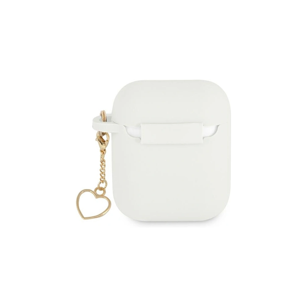 Etui Guess GUA2LSCHSH Apple AirPods biały/white Silicone Charm Heart Collection